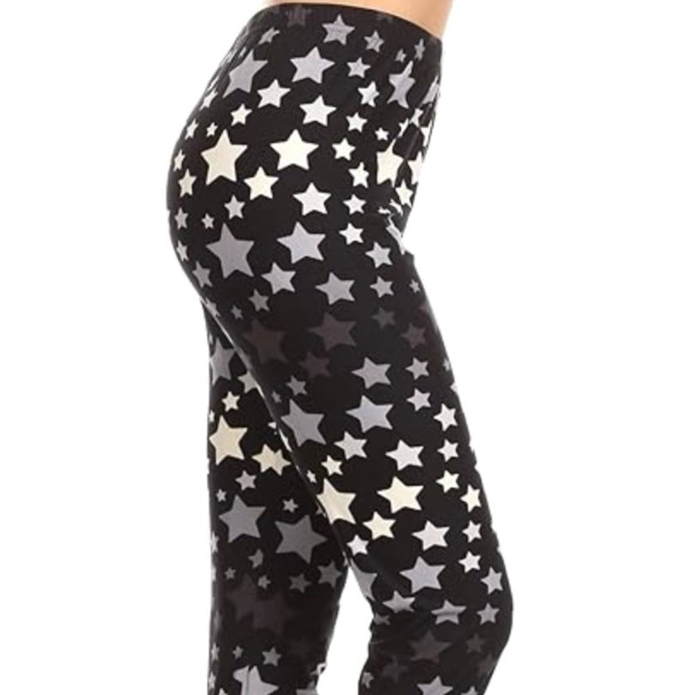 Leggings Depot Stars High Waisted Leggings, 15J-L064